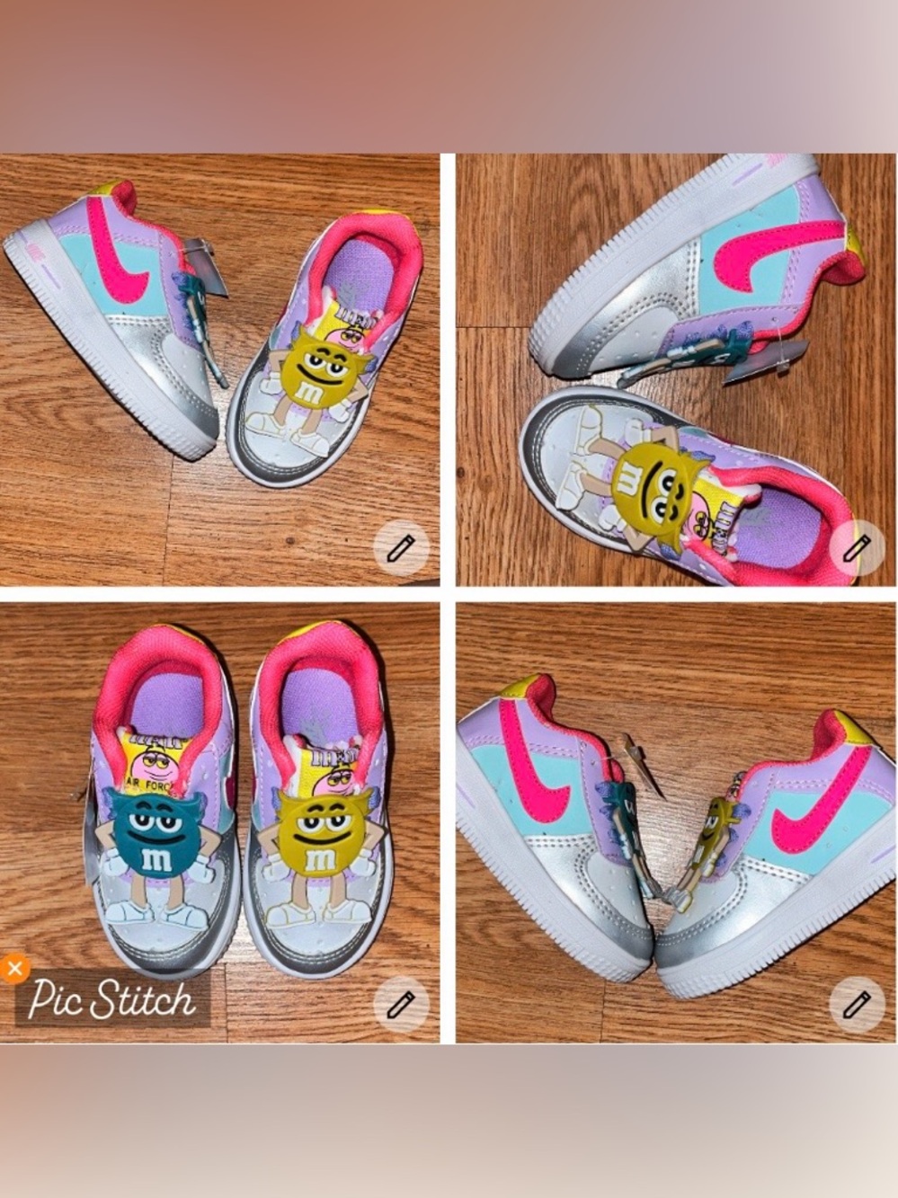 M&M CUSTOM GIRL LOW TOP AIR FORCE 1s